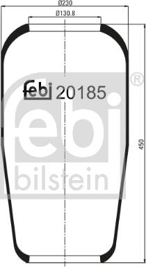 Febi Bilstein 20185 - Metallipalje, ilmajousitus inparts.fi