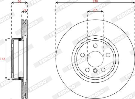 Ferodo DDF3049VC-1 - Jarrulevy inparts.fi