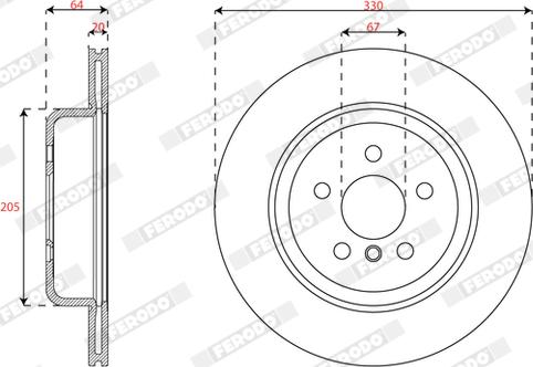 Ferodo DDF3042LC-1 - Jarrulevy inparts.fi