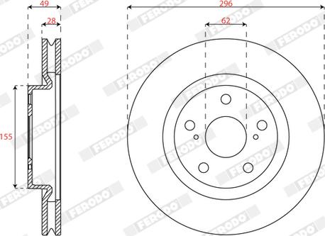 Ferodo DDF3055C - Jarrulevy inparts.fi