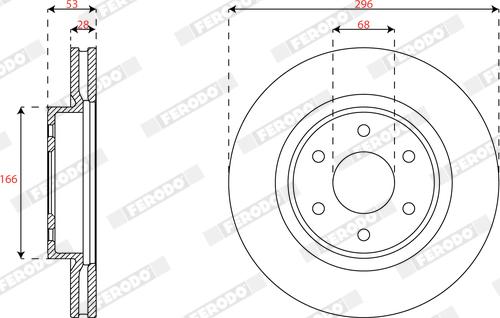 Ferodo DDF3061C - Jarrulevy inparts.fi