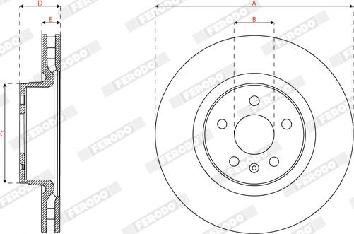 Ferodo DDF3017C-1 - Jarrulevy inparts.fi