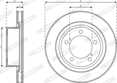 Ferodo DDF3077C-1 - Jarrulevy inparts.fi