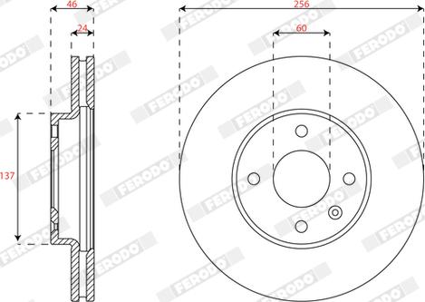 Ferodo DDF2540C - Jarrulevy inparts.fi