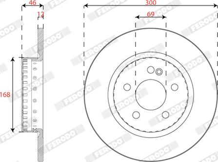 Ferodo DDF2665VC-1 - Jarrulevy inparts.fi