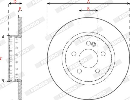 Ferodo DDF2665VC-1 - Jarrulevy inparts.fi