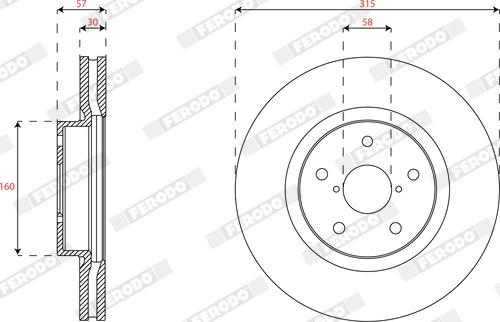 Ferodo DDF2168C-1 - Jarrulevy inparts.fi