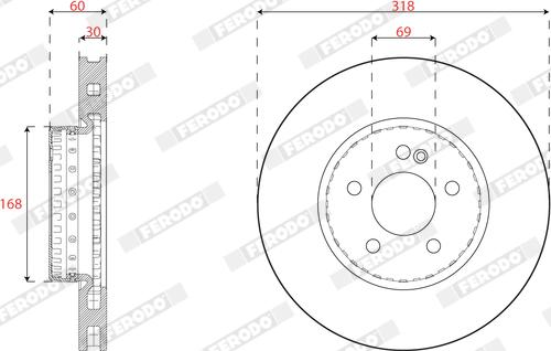 Ferodo DDF2834VC-1 - Jarrulevy inparts.fi