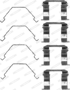 Ferodo FBA525 - Tarvikesarja, jarrupala inparts.fi