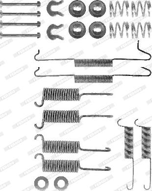 Ferodo FBA17 - Tarvikesarja, jarrukengät inparts.fi