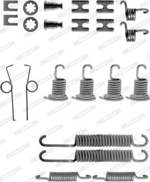Ferodo FBA71 - Tarvikesarja, jarrukengät inparts.fi