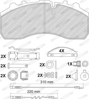 Ferodo FCV4374BFE - Jarrupala, levyjarru inparts.fi