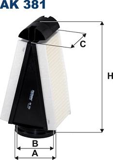 Filtron AK 381 - Ilmansuodatin inparts.fi