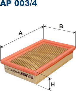 Filtron AP003/4 - Ilmansuodatin inparts.fi