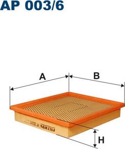 Filtron AP003/6 - Ilmansuodatin inparts.fi