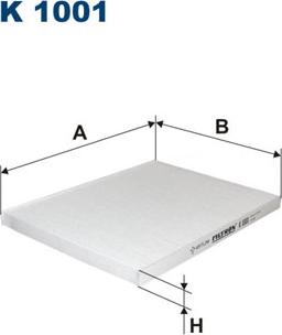 Filtron K1001 - Suodatin, sisäilma inparts.fi