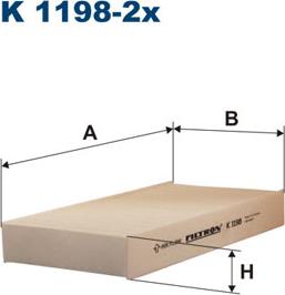 Filtron K1198-2x - Suodatin, sisäilma inparts.fi