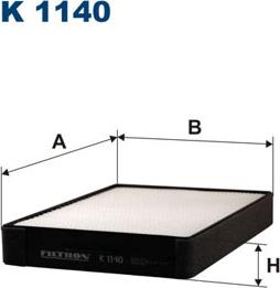 Filtron K1140 - Suodatin, sisäilma inparts.fi