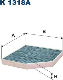 Filtron K1318A - Suodatin, sisäilma inparts.fi