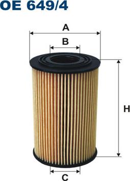 Filtron OE649/4 - Öljynsuodatin inparts.fi