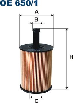 Filtron OE650/1 - Öljynsuodatin inparts.fi