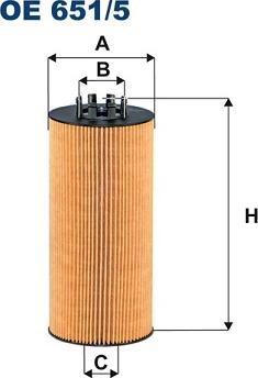 Filtron OE651/5 - Öljynsuodatin inparts.fi