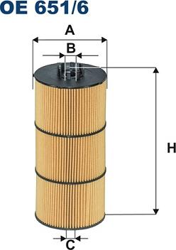 Filtron OE651/6 - Öljynsuodatin inparts.fi