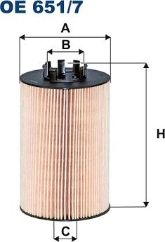 Filtron OE651/7 - Öljynsuodatin inparts.fi