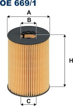 Filtron OE669/1 - Öljynsuodatin inparts.fi