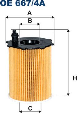 Filtron OE667/4A - Öljynsuodatin inparts.fi