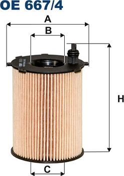 Filtron OE667/4 - Öljynsuodatin inparts.fi