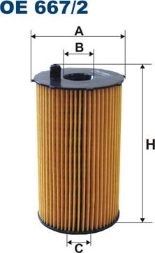 Filtron OE667/2 - Öljynsuodatin inparts.fi