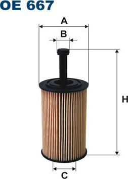 Filtron OE667 - Öljynsuodatin inparts.fi