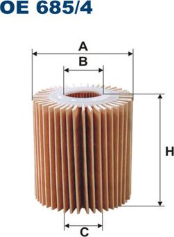 Filtron OE685/4 - Öljynsuodatin inparts.fi