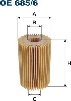 Filtron OE685/6 - Öljynsuodatin inparts.fi