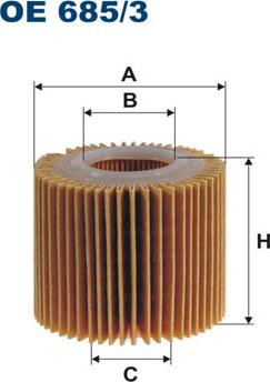 Filtron OE685/3 - Öljynsuodatin inparts.fi