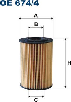 Filtron OE674/4 - Öljynsuodatin inparts.fi