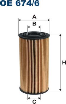 Filtron OE674/6 - Öljynsuodatin inparts.fi