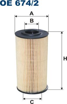 Filtron OE674/2 - Öljynsuodatin inparts.fi