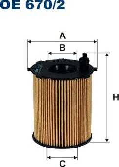 Filtron OE670/2 - Öljynsuodatin inparts.fi