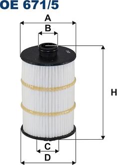 Filtron OE 671/5 - Öljynsuodatin inparts.fi