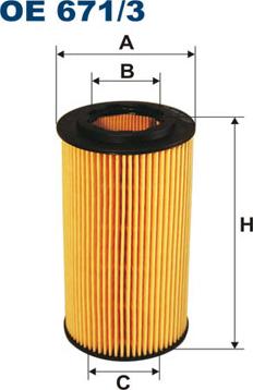 Filtron OE671/3 - Öljynsuodatin inparts.fi