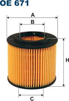 Filtron OE671 - Öljynsuodatin inparts.fi