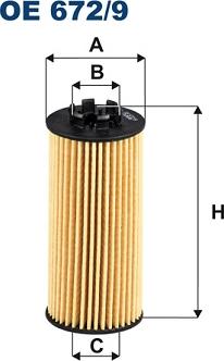 Filtron OE 672/9 - Öljynsuodatin inparts.fi