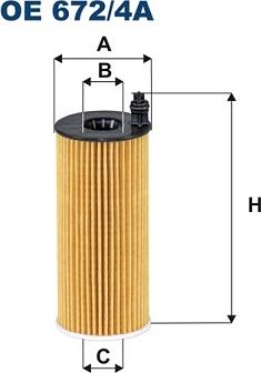 Filtron OE672/4A - Öljynsuodatin inparts.fi