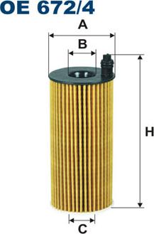 Filtron OE672/4 - Öljynsuodatin inparts.fi