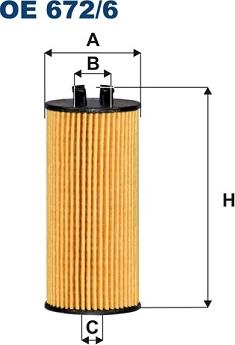 Filtron OE672/6 - Öljynsuodatin inparts.fi