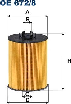 Filtron OE 672/8 - Öljynsuodatin inparts.fi