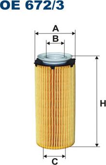 Filtron OE672/3 - Öljynsuodatin inparts.fi