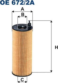 Filtron OE672/2A - Öljynsuodatin inparts.fi